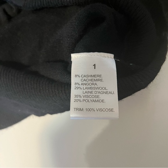 Nougat London black cardiagan sweater. cashmere and angora SZ 1. Quarter sleeve - Picture 9 of 9